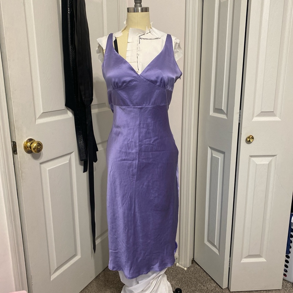 Elegant Purple Sleeveless Dress